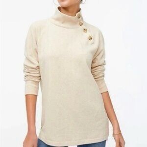 J. Crew Wide Button Collar Tunic Sweatshirt